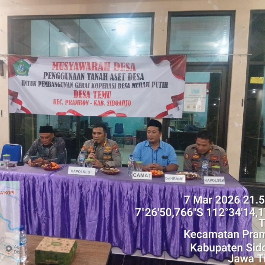 MUSYAWARAH DESA PENGGUNAAN TANAH ASET DESA UNTUK PEMBANGUNAN KDMP DESA TEMU